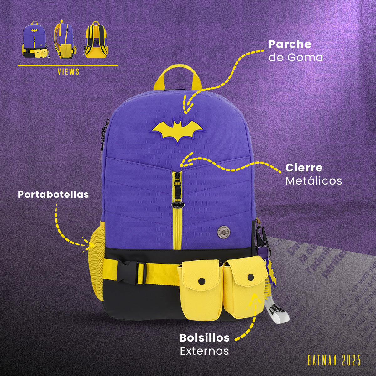 Set Mochila y Estuchera Batgirl