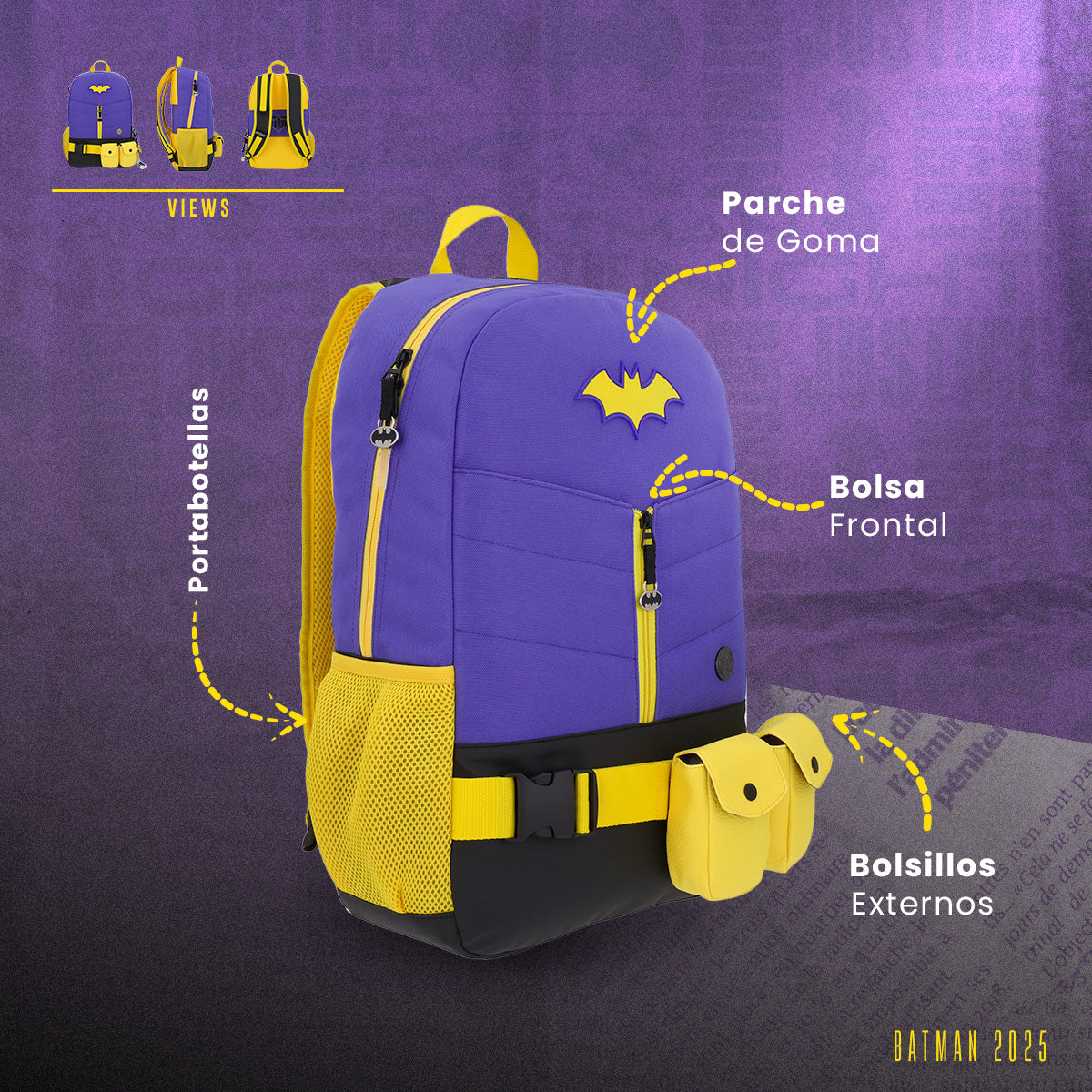 Set Mochila y Estuchera Batgirl