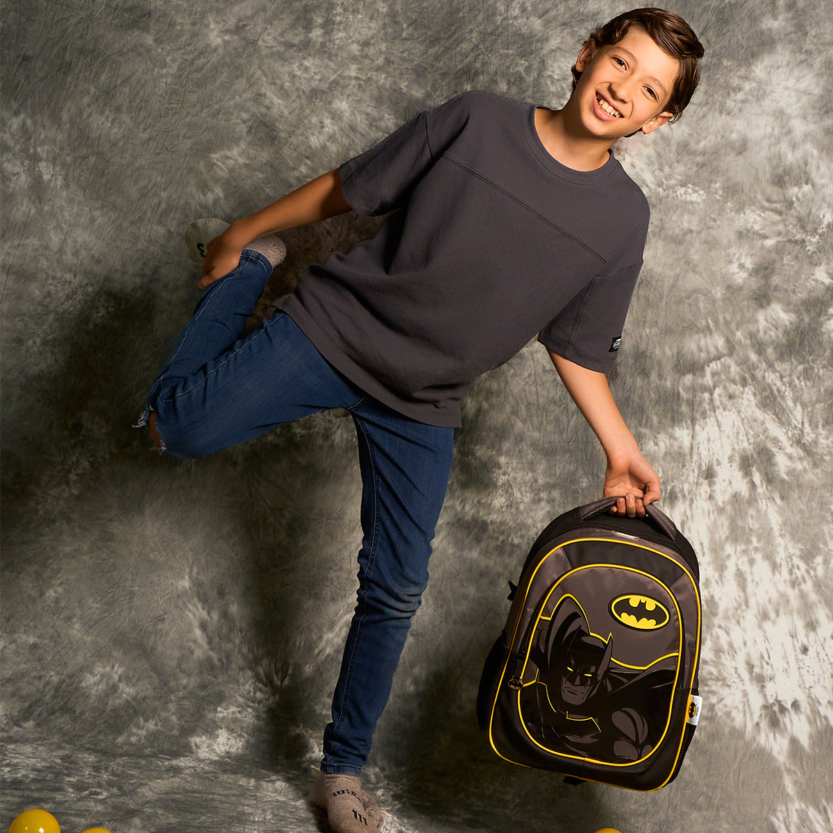 Set Escolar Mochila y Lapicera Batman con Alas