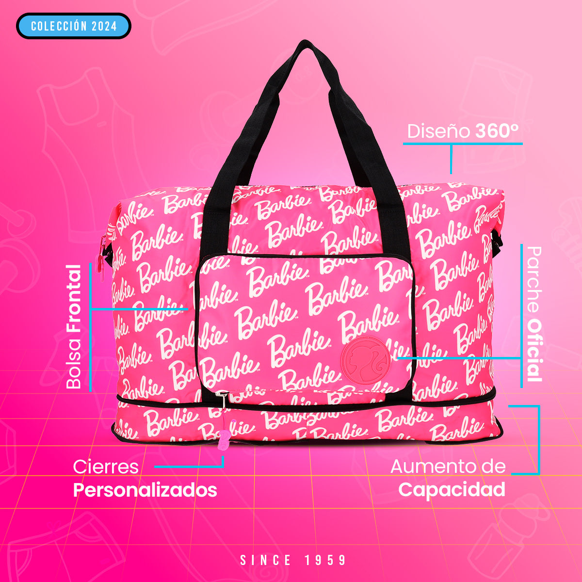 Mochila de hombro Barbie Expansible