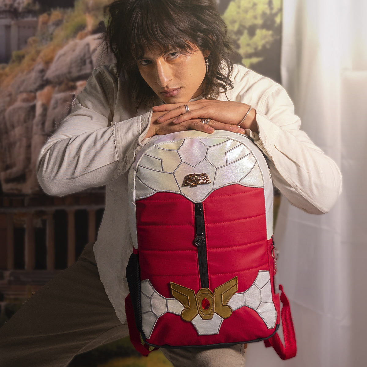 Mochila Pegaso Caballeros del Zodiaco Armadura Bronce