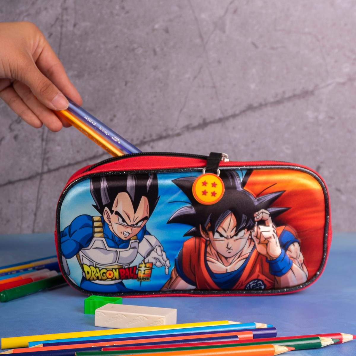 Set Mochila, Lonchera y Lapicera Escolar Dragon Ball Batalla Suprema