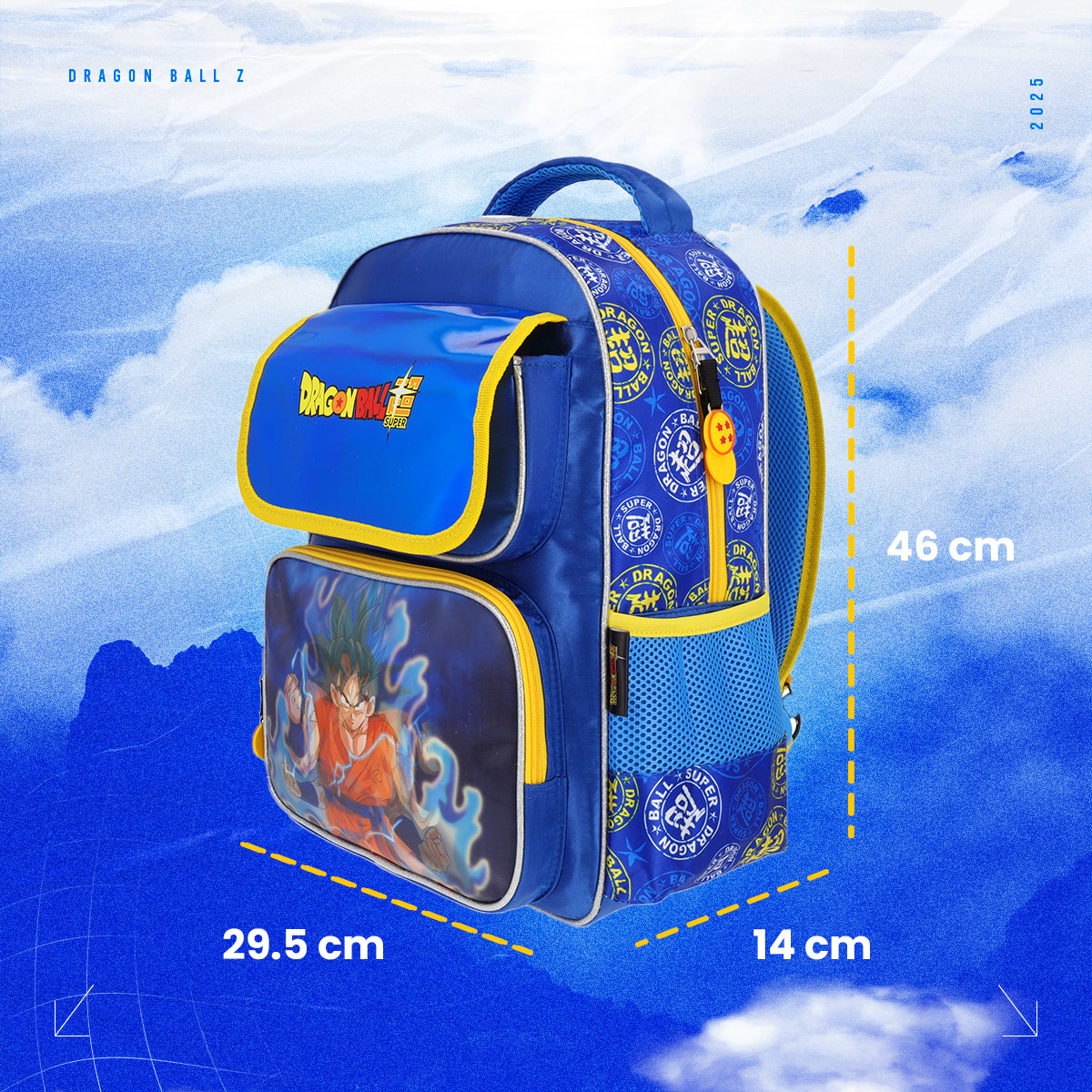 Mochila Escolar Dragon Ball Goku SSJ Blue Lenticular