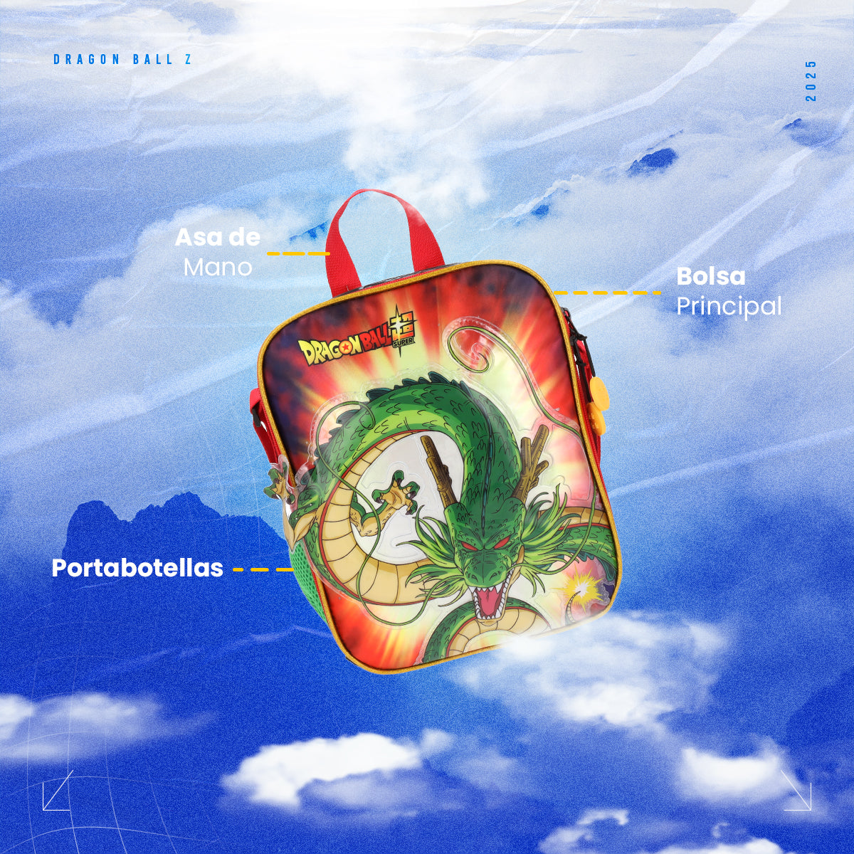 Set Mochila, Lonchera y Estuchera Escolar Dragon Ball Shenlong Legendaria