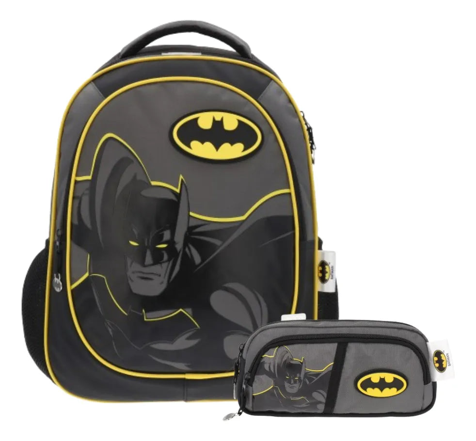 Set Escolar Mochila y Lapicera Batman con Alas