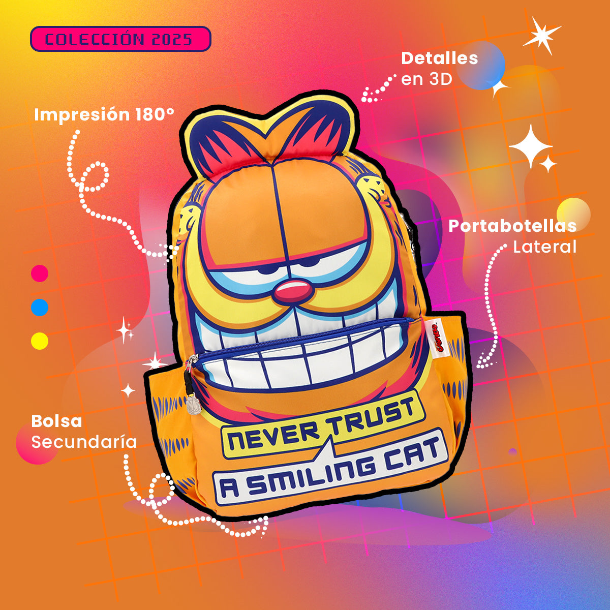 Mochila Garfield Smiling Cat 019