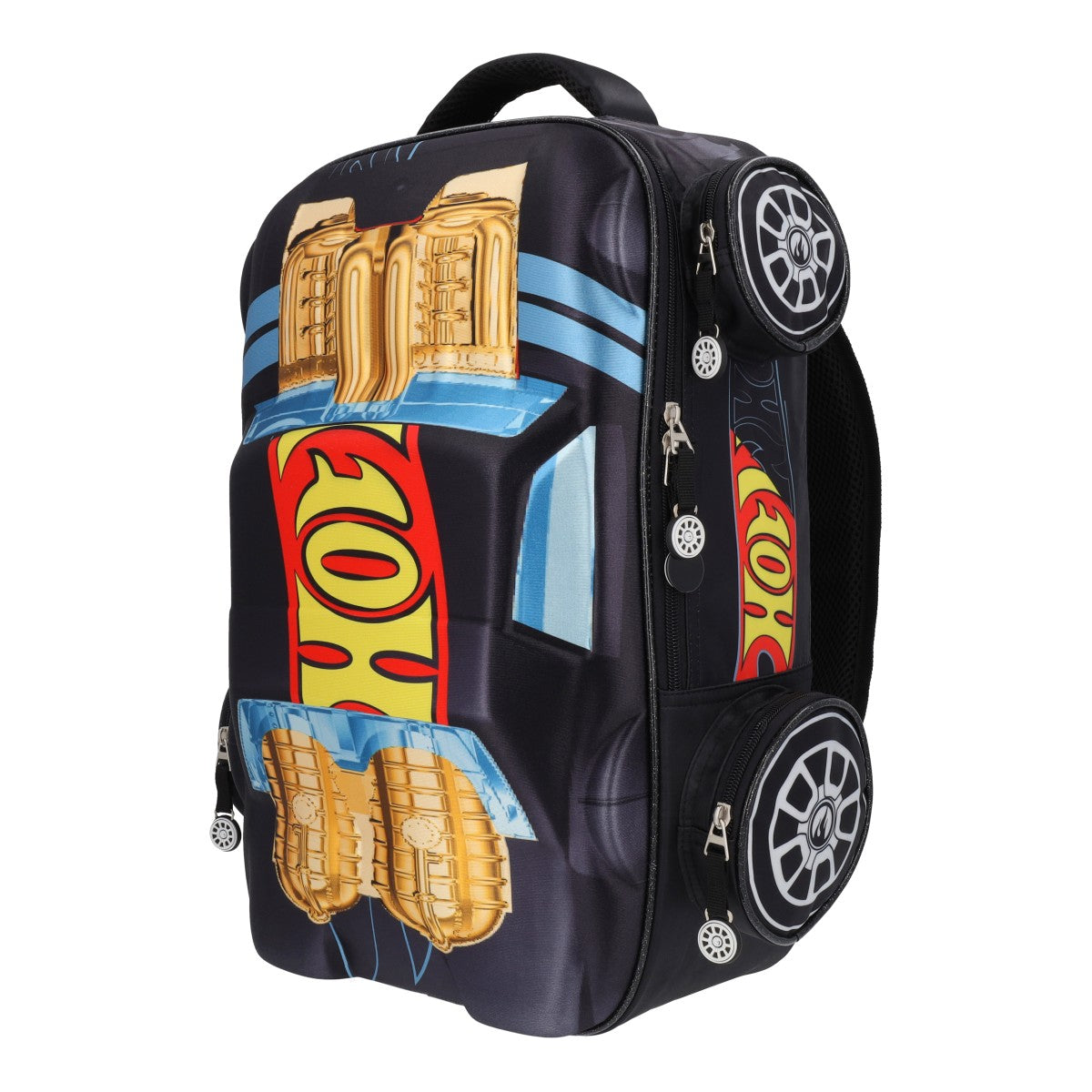 Mochila con Forma de Hot Wheels Negro