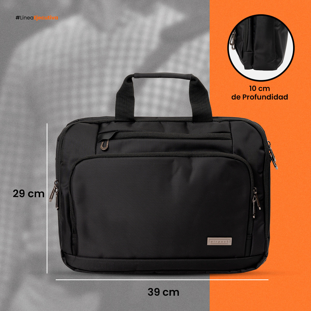 Airpack Briefcase Black Maletin Portafolio