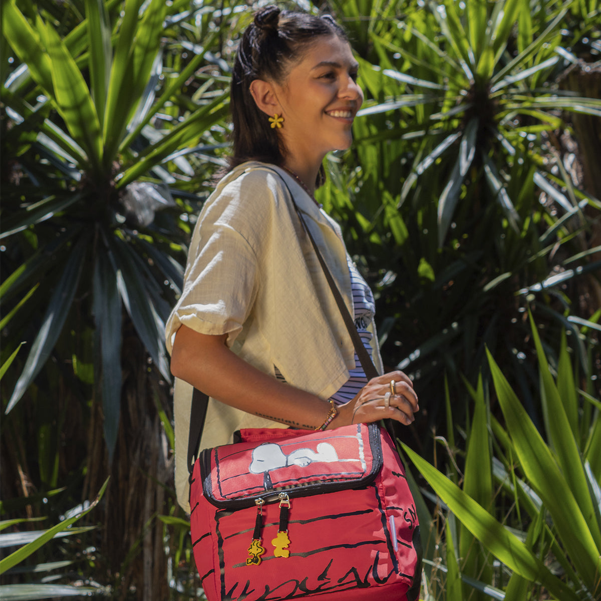 Set Mochila, Lonchera y Lapicera Snoopy Casa Roja