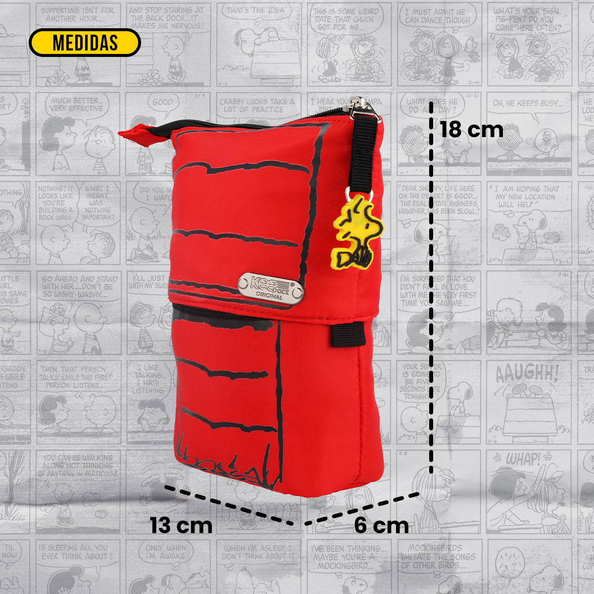 Estuchera Snoopy Casa Roja