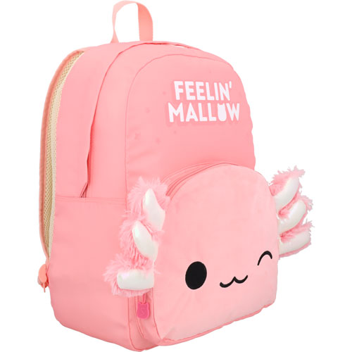 Mochila Squishmallows Ajolote Rosa