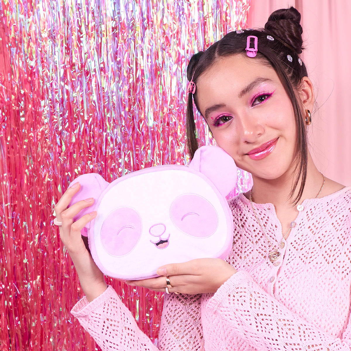 Estuchera Squishmallows Panda Lila