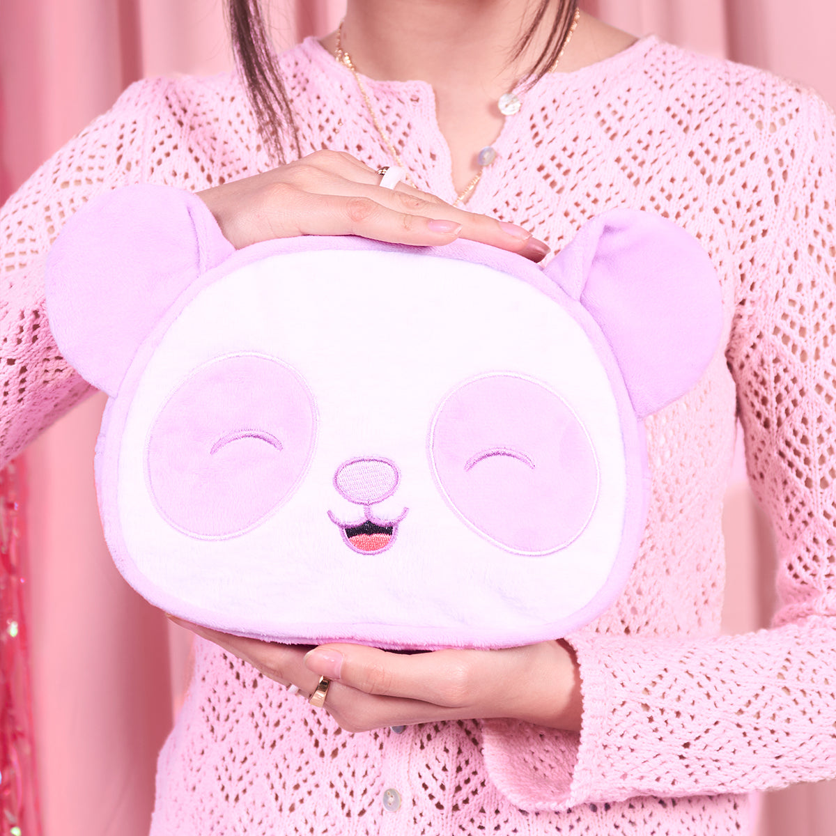 Estuchera Squishmallows Panda Lila