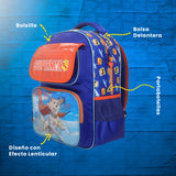Set Mochila, Lonchera y Estuchera Escolar Superman Krypto Lenticular