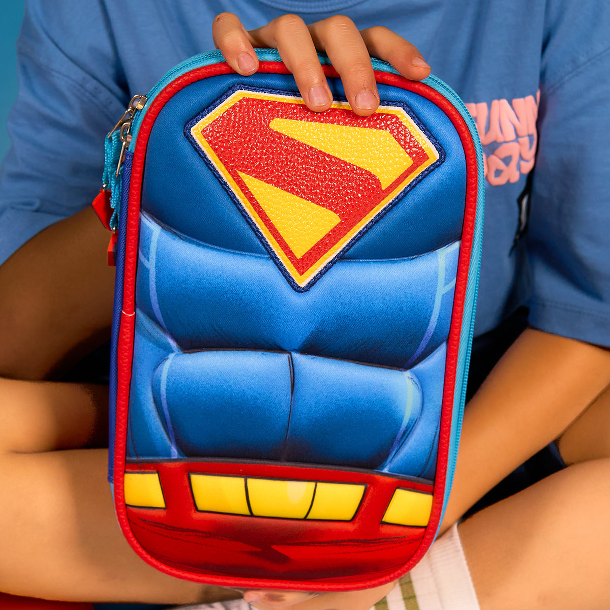 Set Mochila, Lonchera y Estuchera Escolar Superman Hero Armor