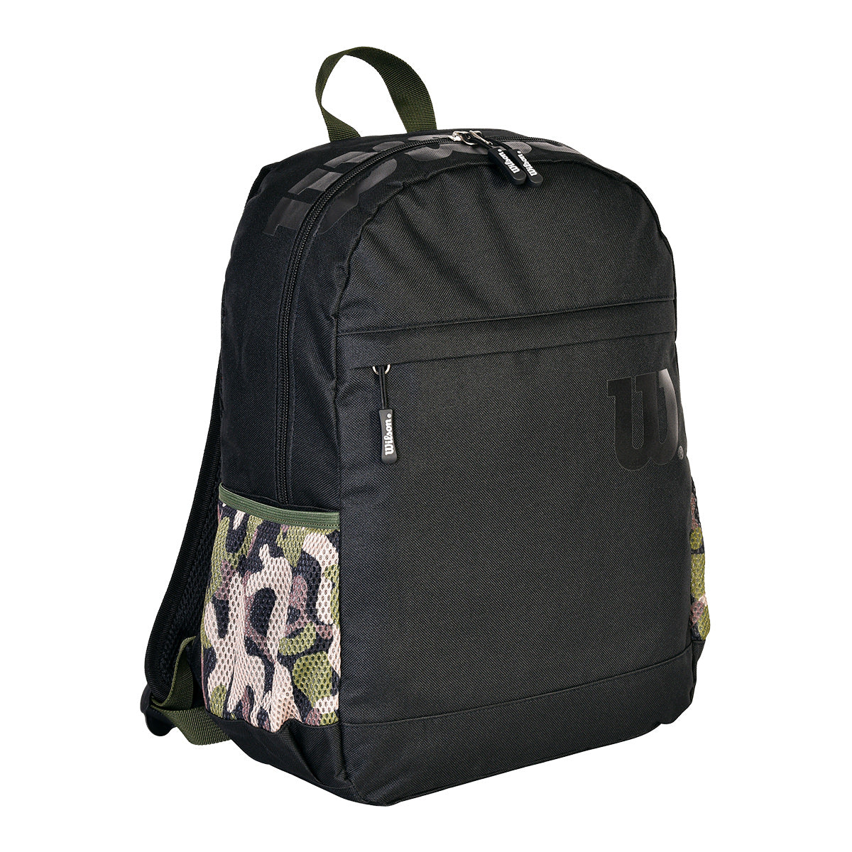 Mochila Wilson Negra con Camuflaje