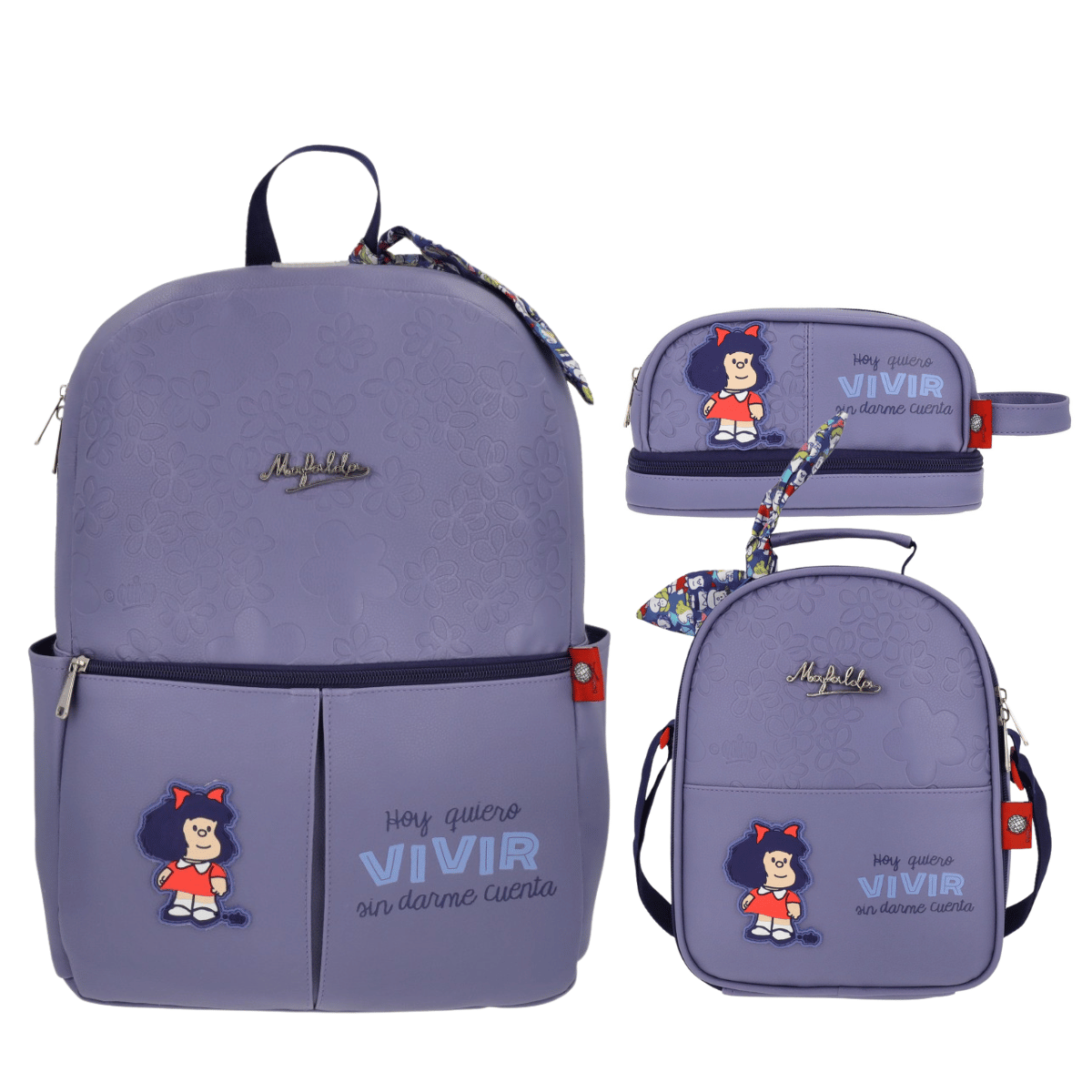 Kit Mafalda - Mochila, lonchera y lapicera
