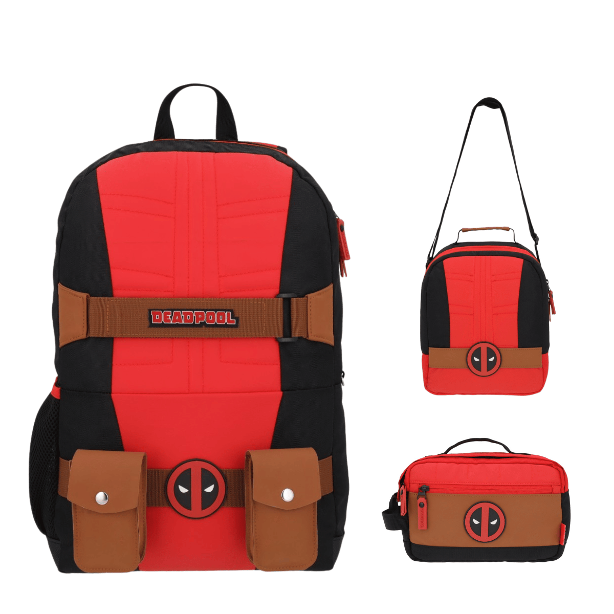 Kit Deadpool Vaquero: Mochila, Lonchera y Estuchera