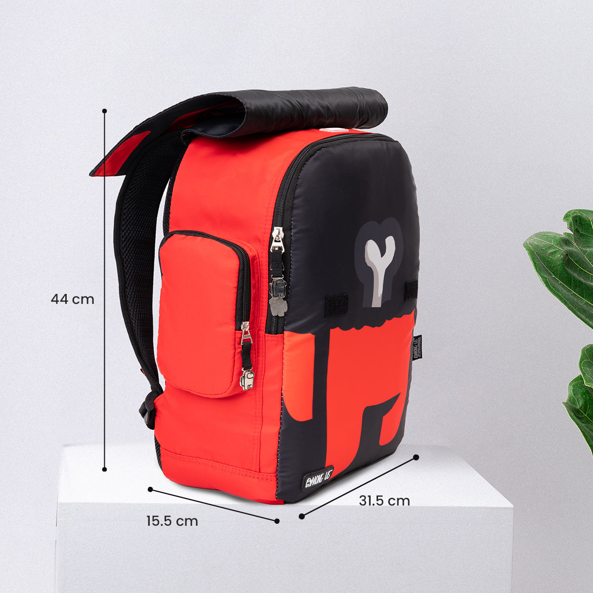 Mochila Escolar Among Us Red