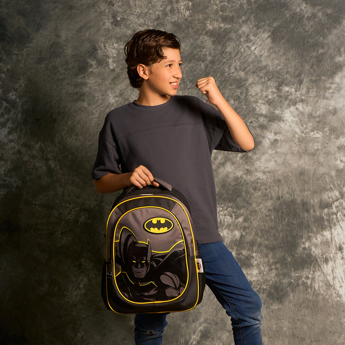 Set Escolar Mochila y Lapicera Batman con Alas
