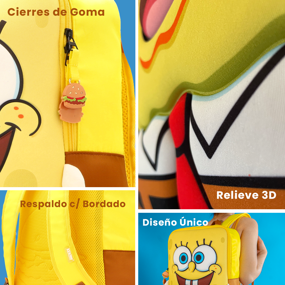 Mochila Bob Esponja con Manitas