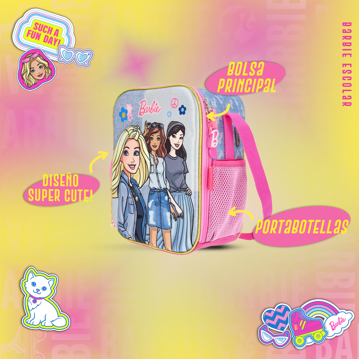 Lonchera Escolar Barbie y sus Amigas
