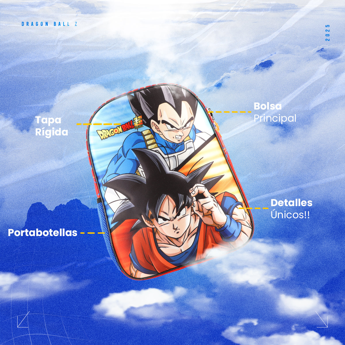 Set Mochila, Lonchera y Lapicera Escolar Dragon Ball Batalla Suprema