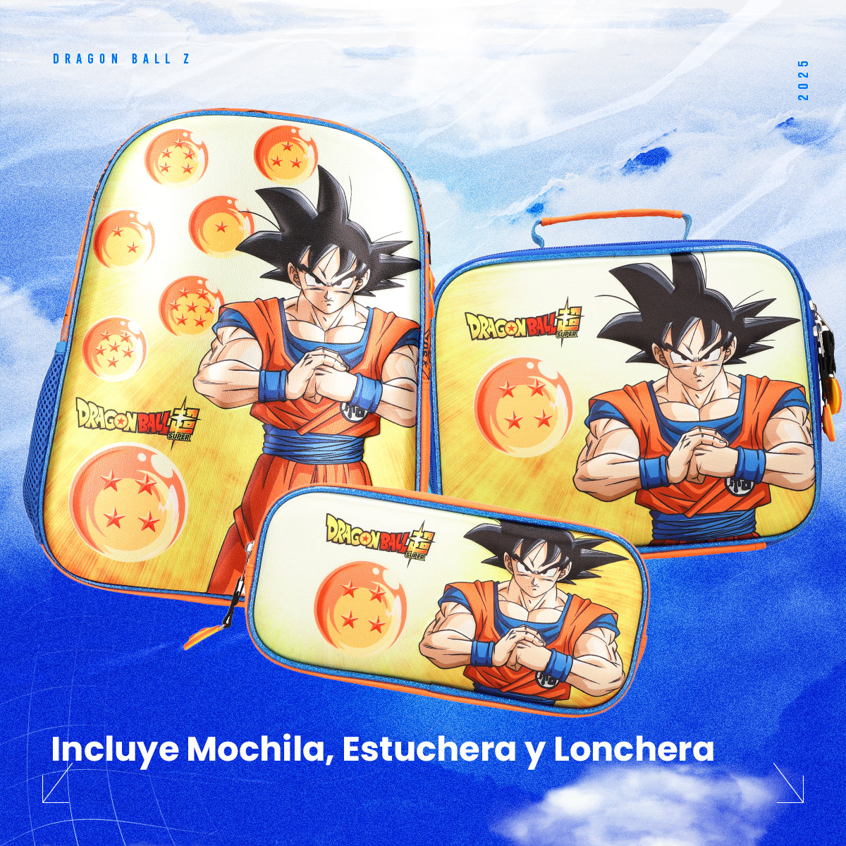 Set Mochila, Lonchera y Lapicera Dragon Ball Esferas del Dragón