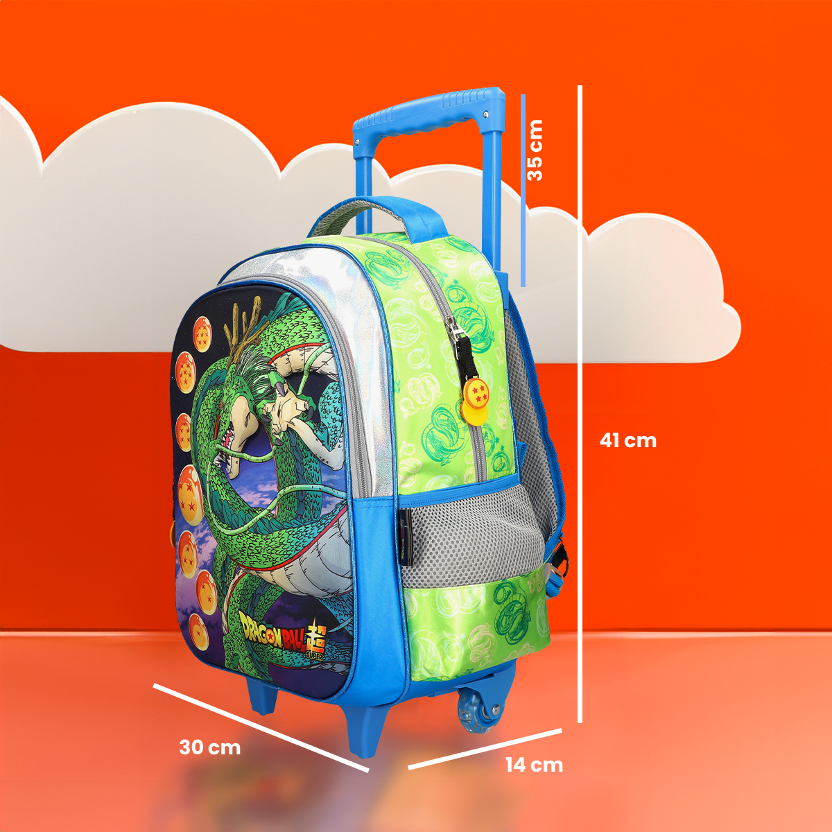 Mochila Con Carrito Escolar Dragon Ball Shenlong