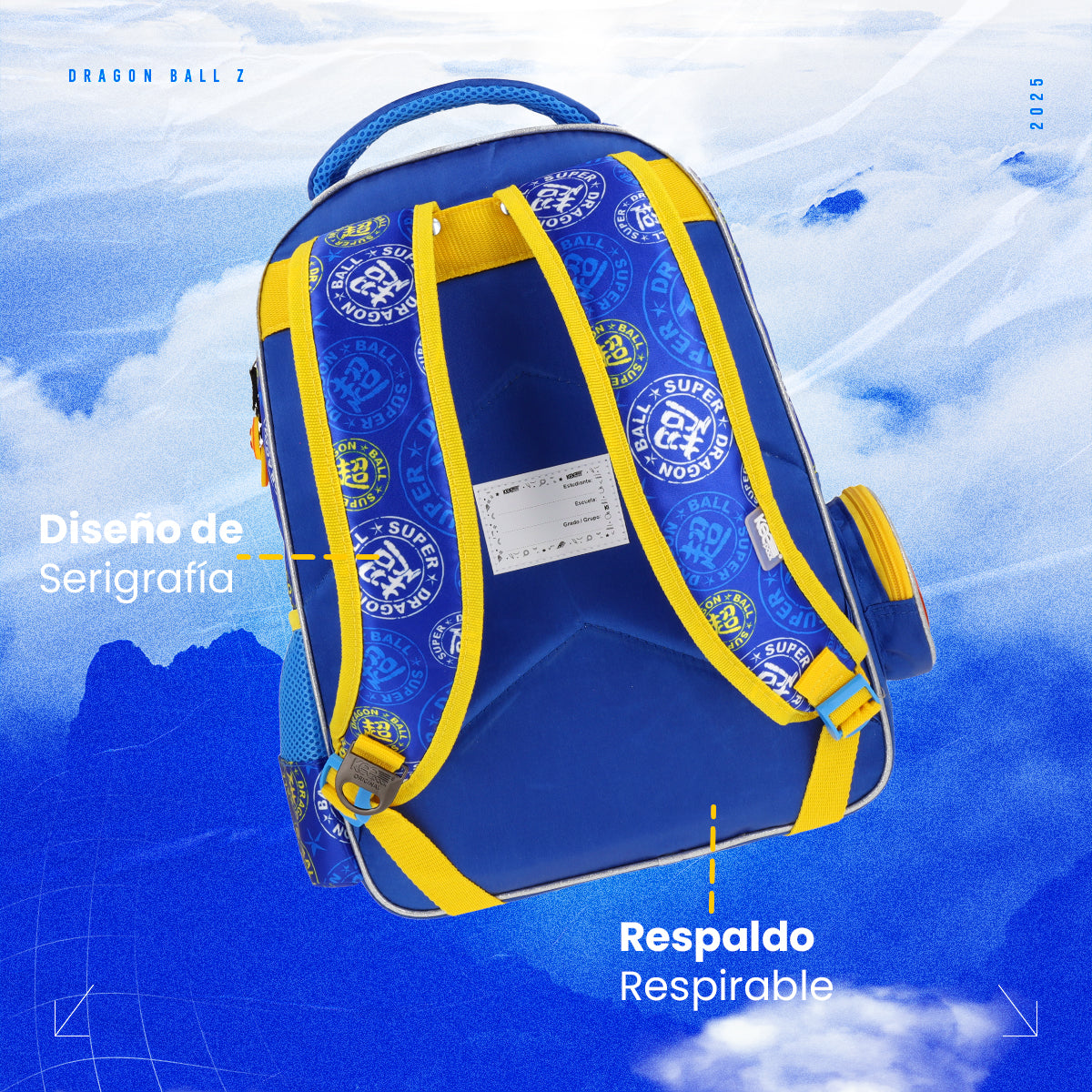 Mochila Escolar Dragon Ball Goku SSJ Blue Lenticular