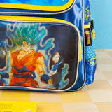 Set Mochila y Estuchera Escolar Dragon Ball Goku SSJ Blue Lenticular