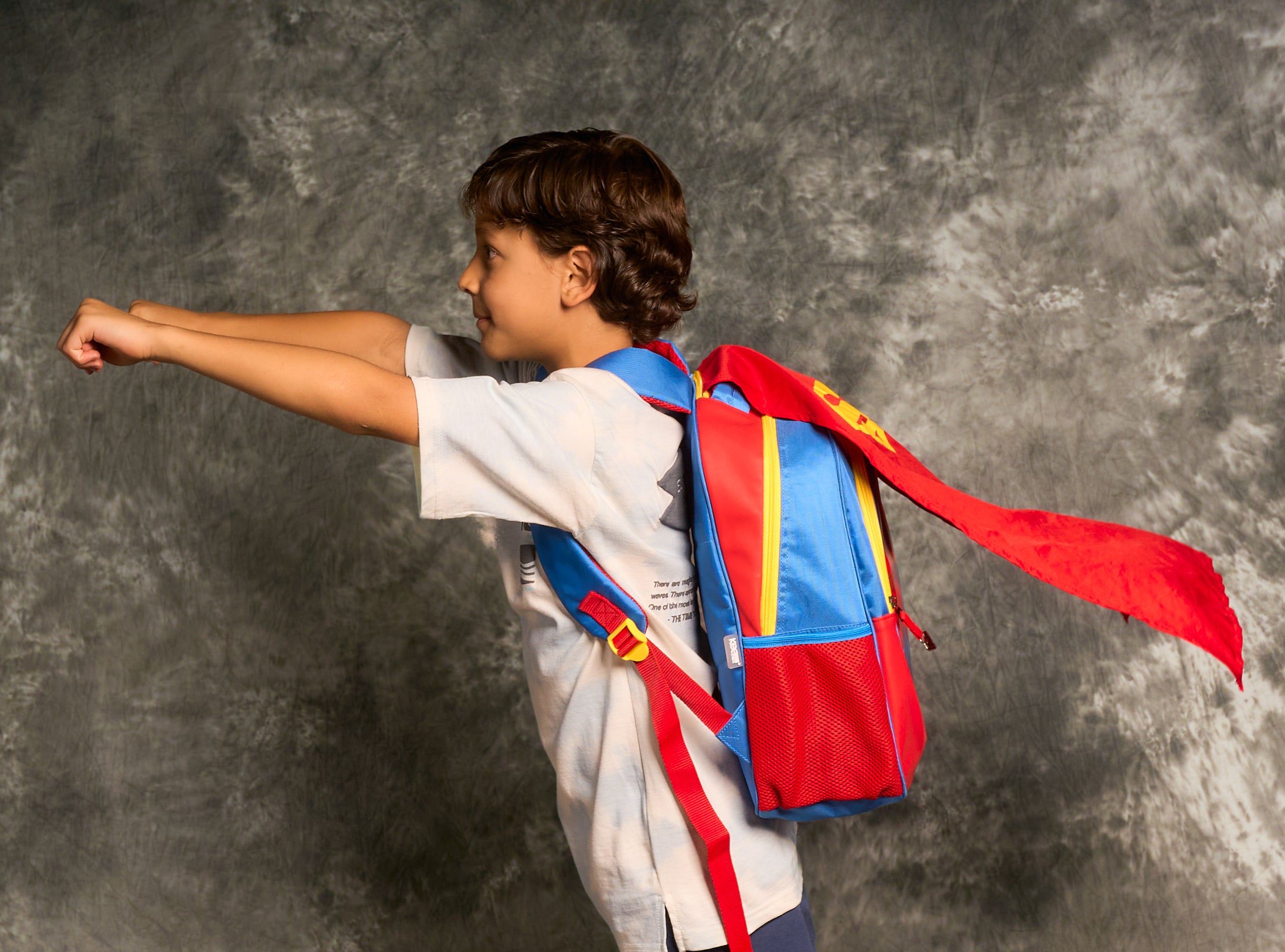 Set Escolar Mochila y Lapicera Superman Con Capa