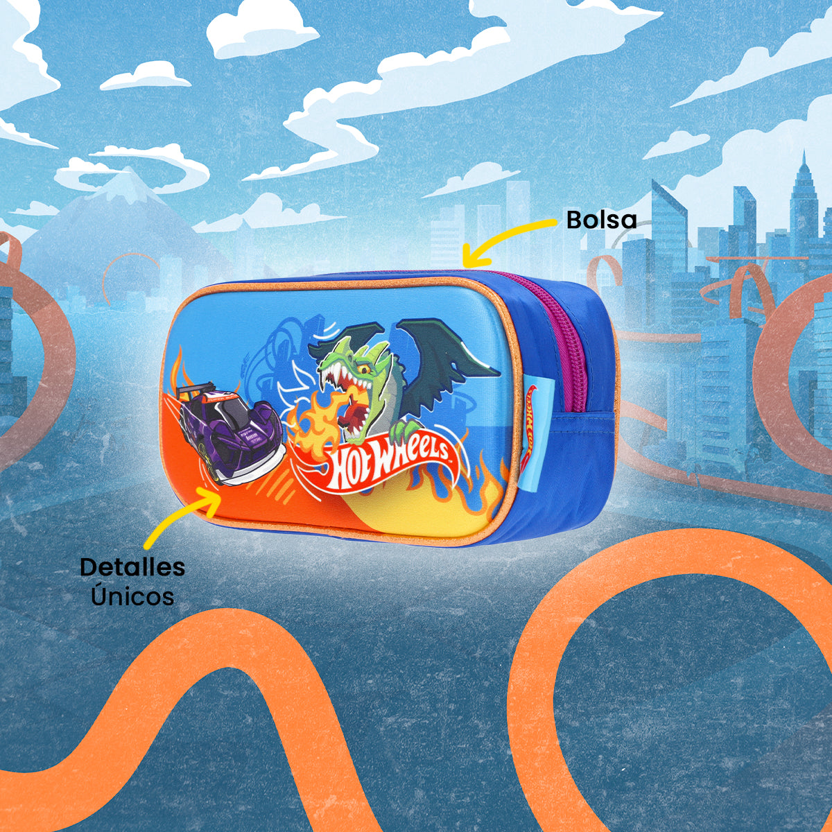 Set Mochila, Lonchera y Lapicera Hot Wheels Nitro Pack