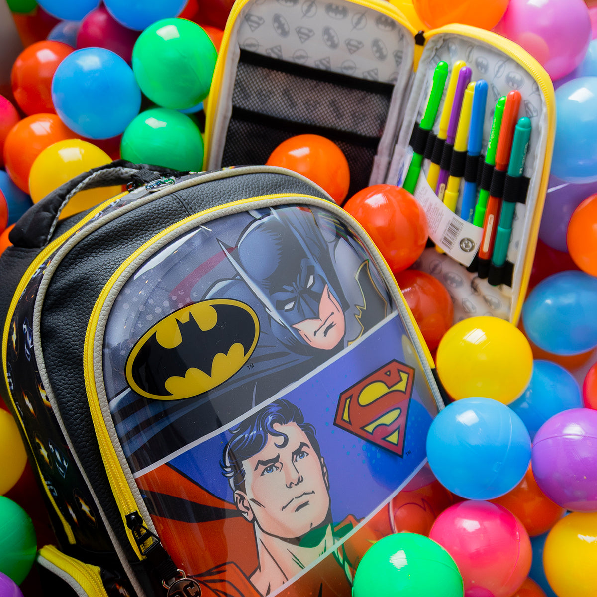 Set Mochila, Lonchera y Estuchera Escolar Justice League