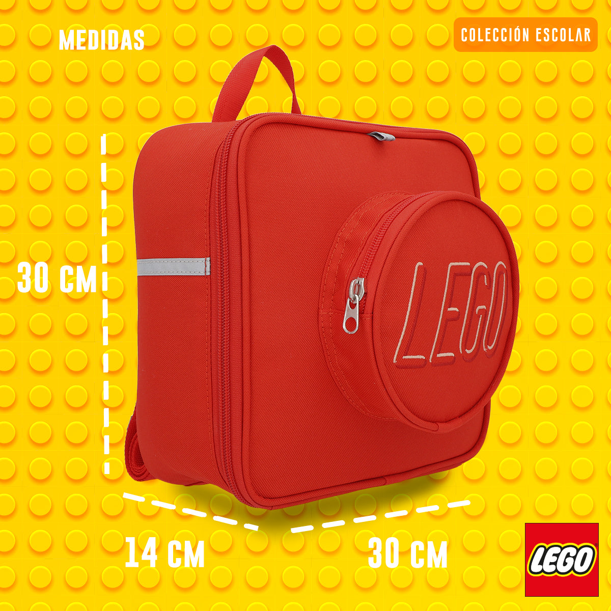 Mini Mochila LEGO® en Forma de Bloque – Ideal para Niños de Kínder