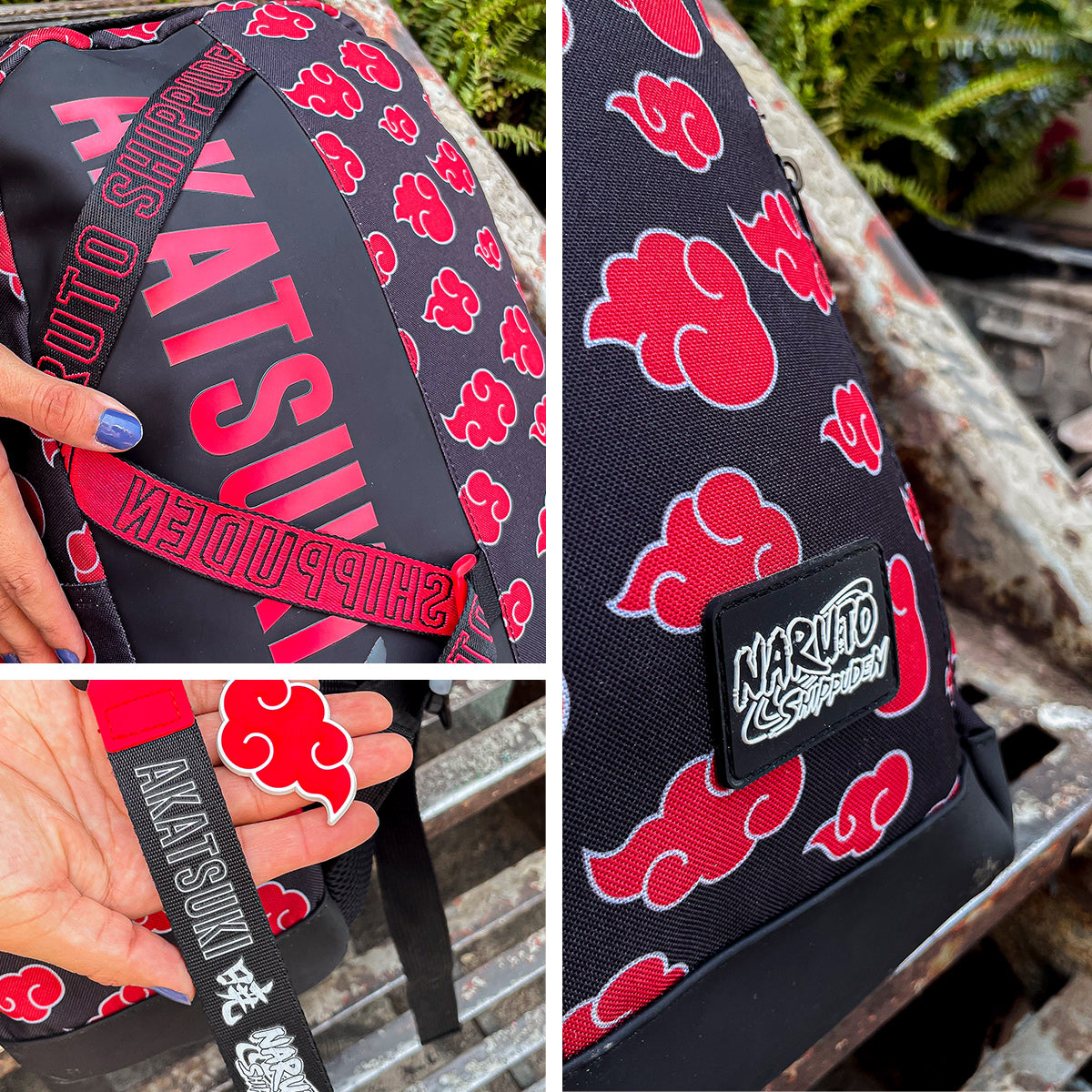 Mochila Akatsuki Nubes rojas