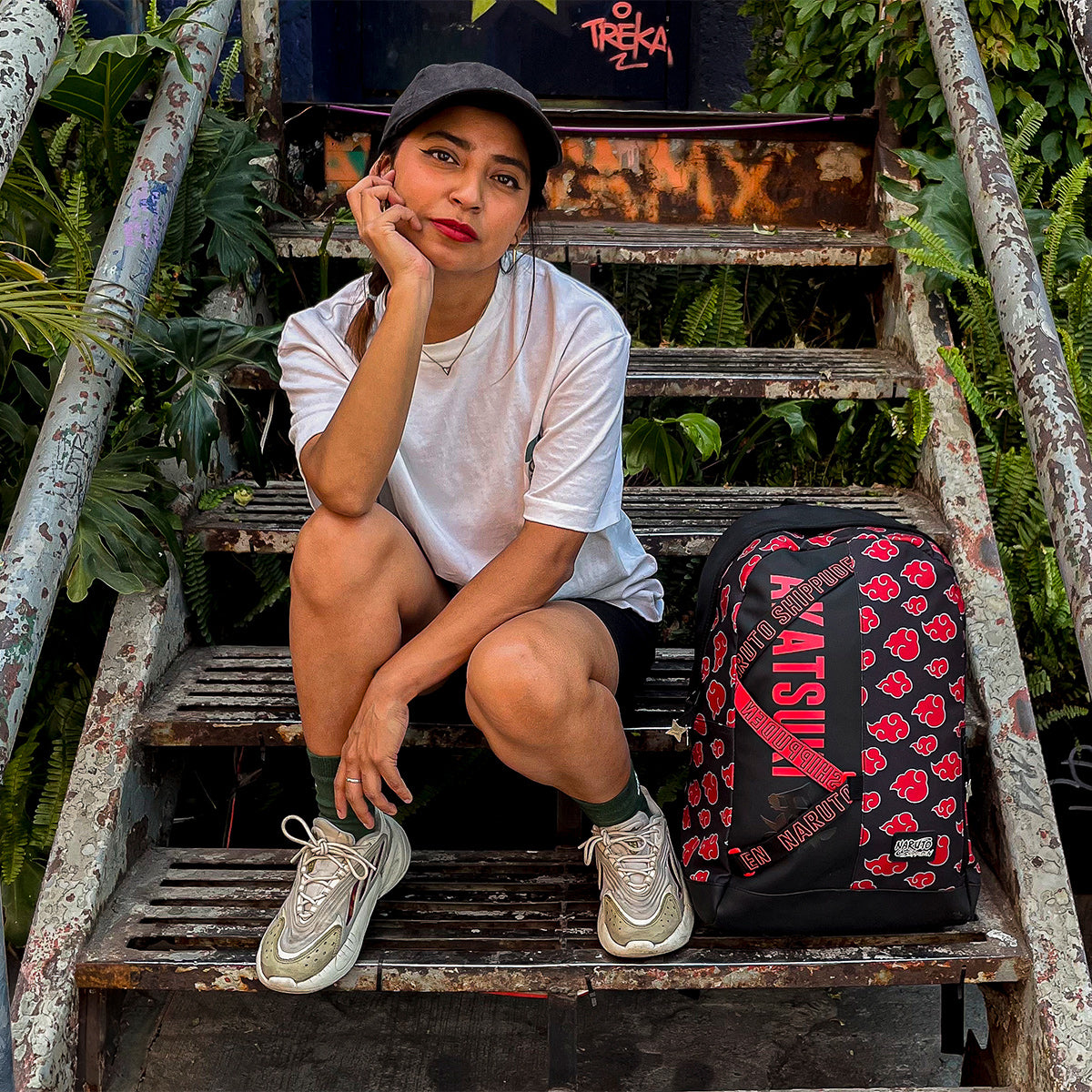 Mochila Akatsuki Nubes rojas