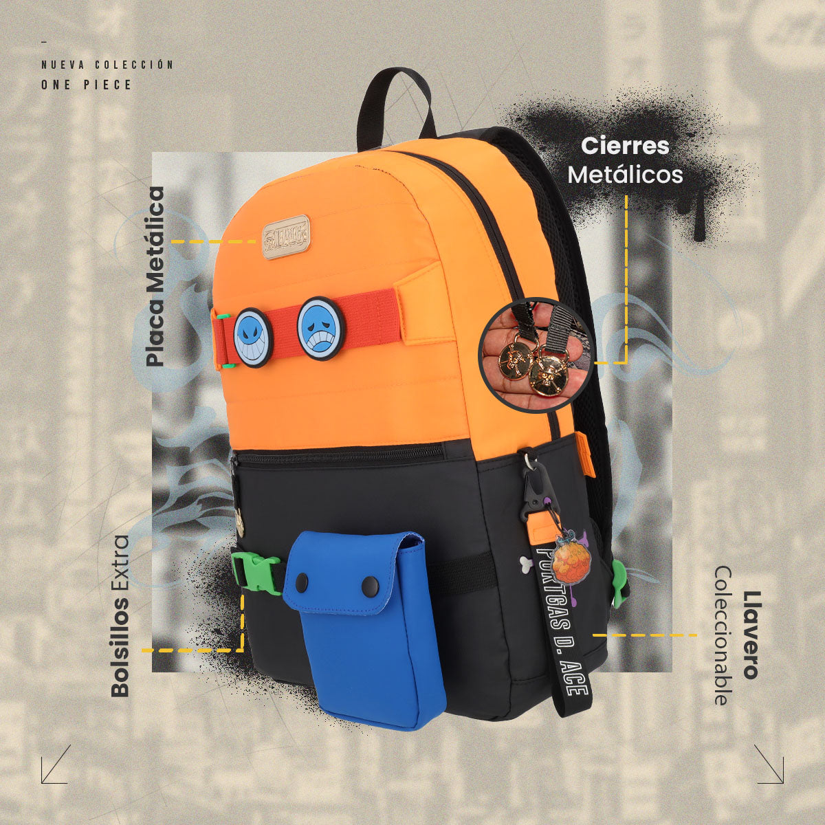 Mochila One Piece D. Ace Edition