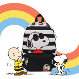 Mochila con cangurera Peanuts Snoopy Black and White