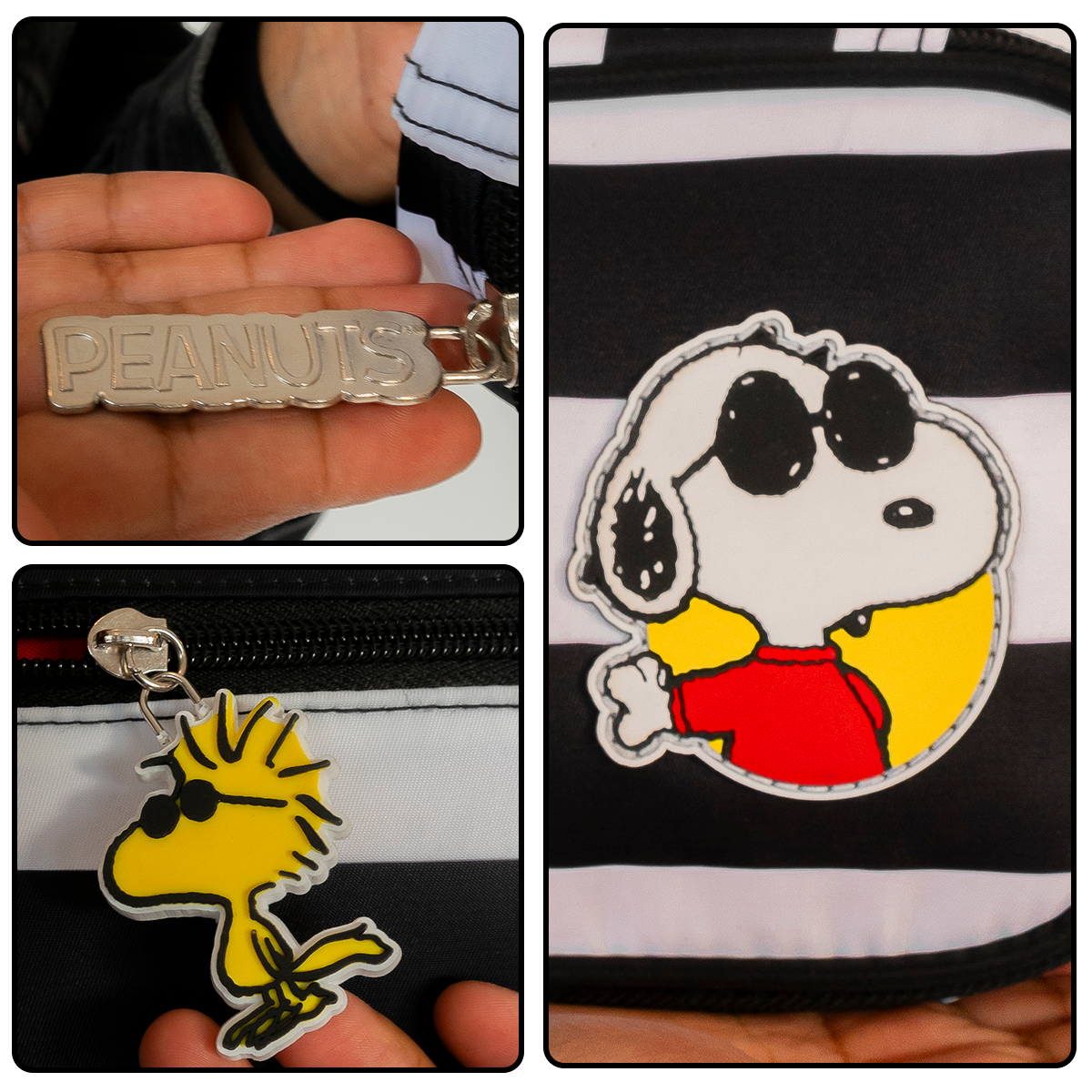 Estuchera Peanuts Snoopy Black and White