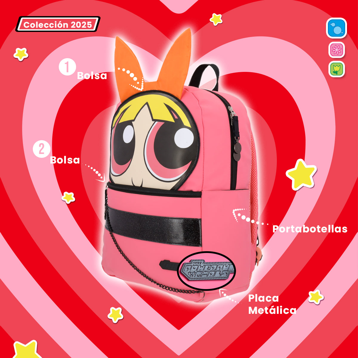 Set Mochila y Estuchera Bombón Las Chicas Superpoderosas New Edition
