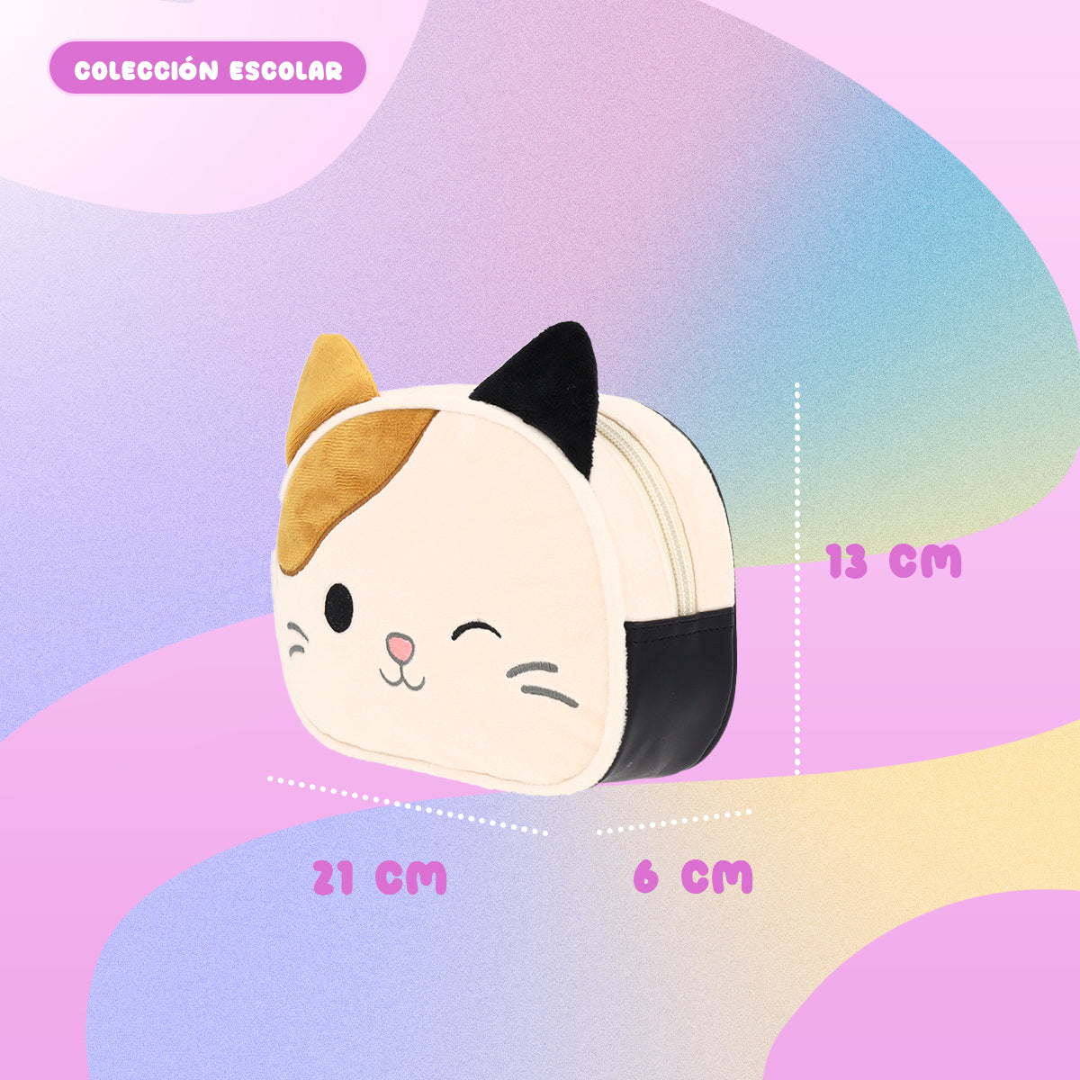 Estuchera Squishmallows Gato Multicolor