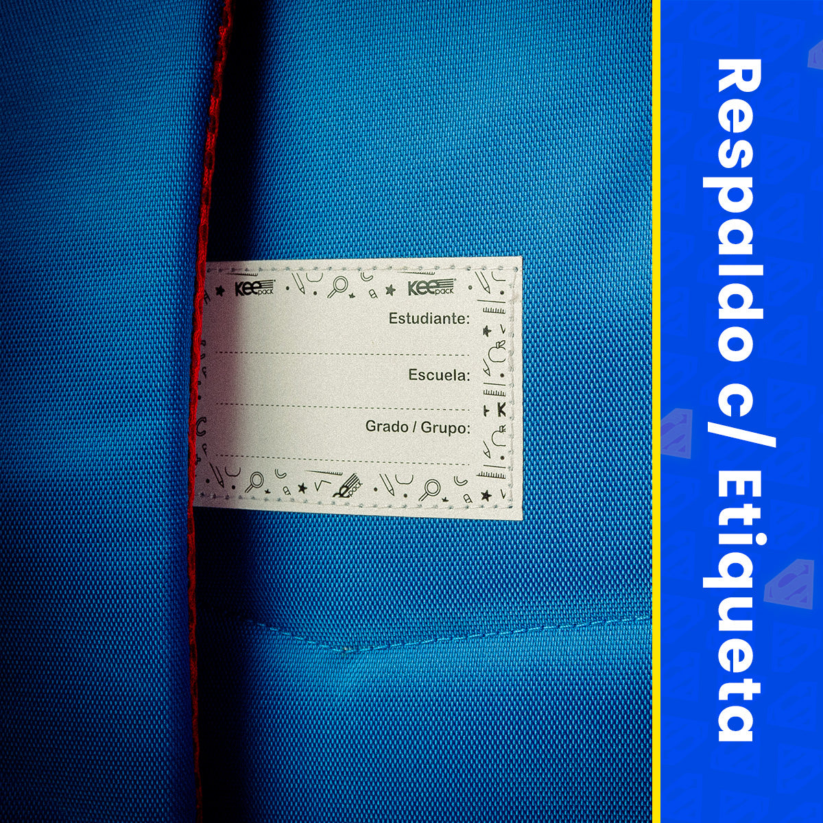 Set Escolar Mochila y Lapicera Superman Con Capa