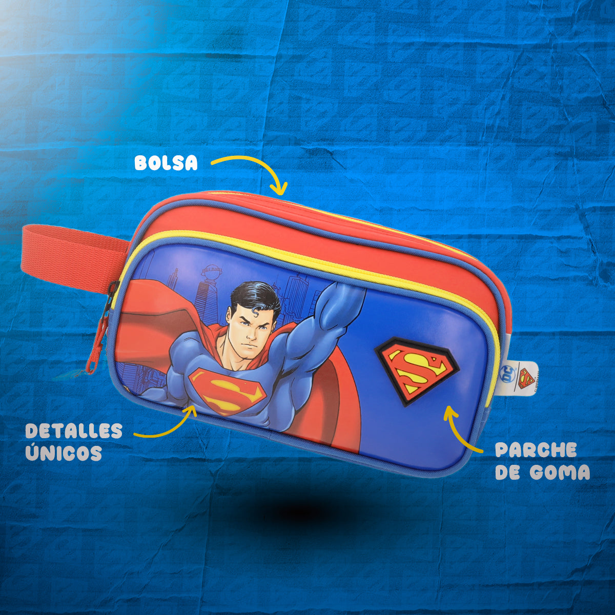 Set Escolar Mochila y Lapicera Superman Con Capa