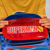 Set Mochila, Lonchera y Estuchera Escolar Superman Krypto Lenticular