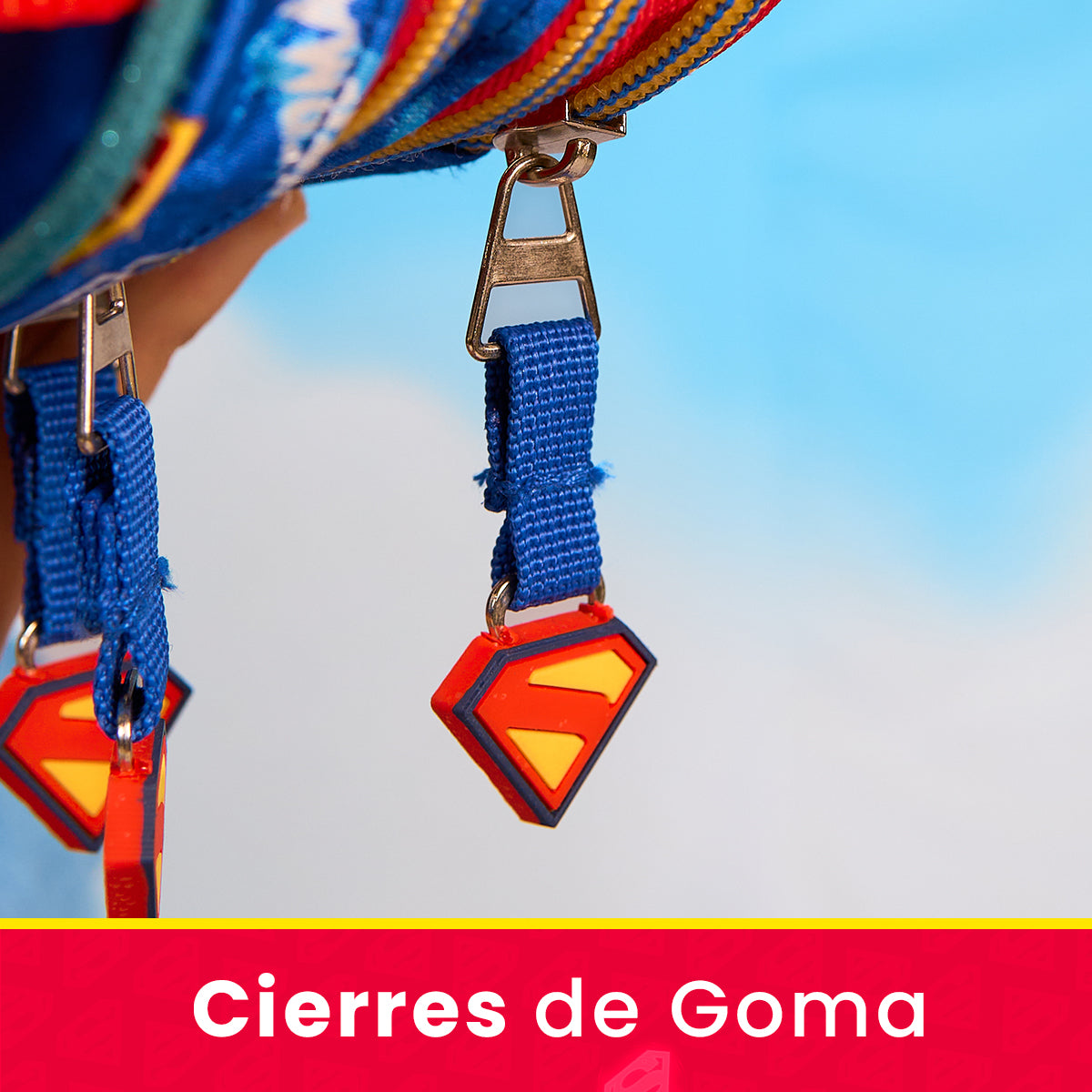 Set Mochila, Lonchera y Estuchera Escolar Superman Krypto Lenticular