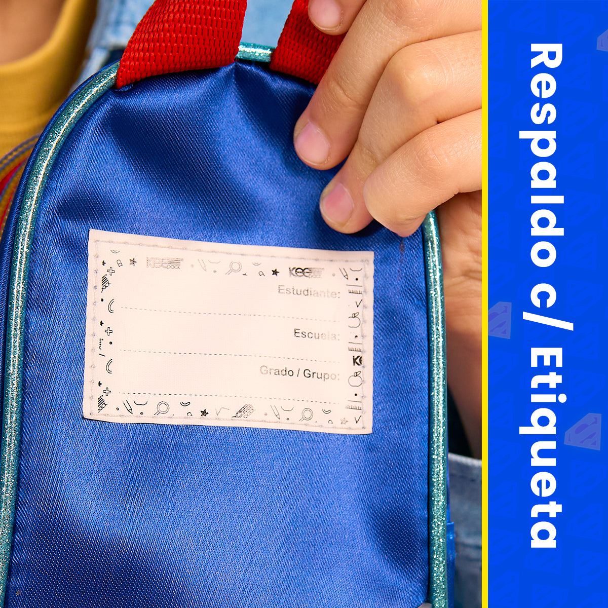 Set Mochila, Lonchera y Estuchera Escolar Superman Krypto Lenticular