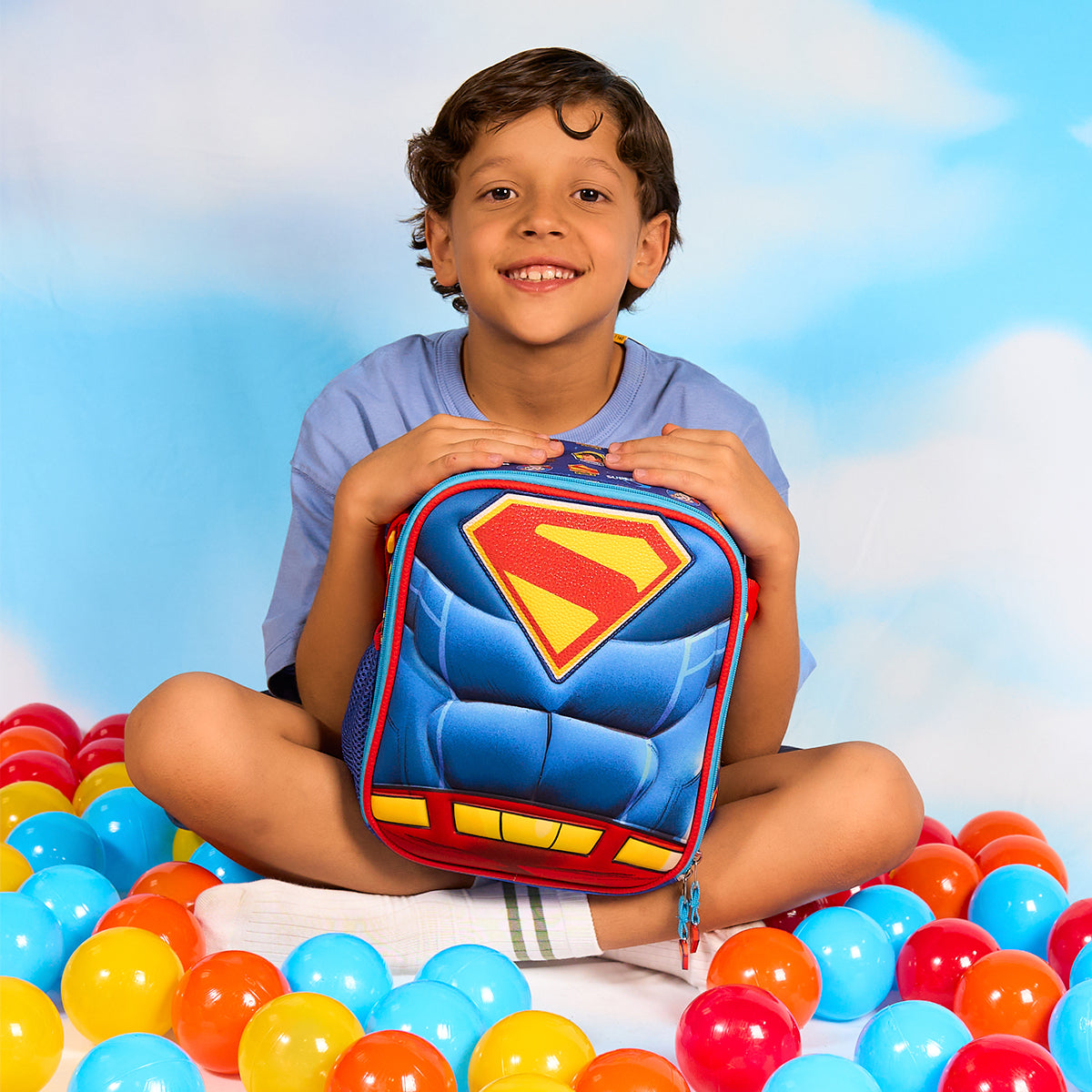 Set Mochila, Lonchera y Estuchera Escolar Superman Hero Armor