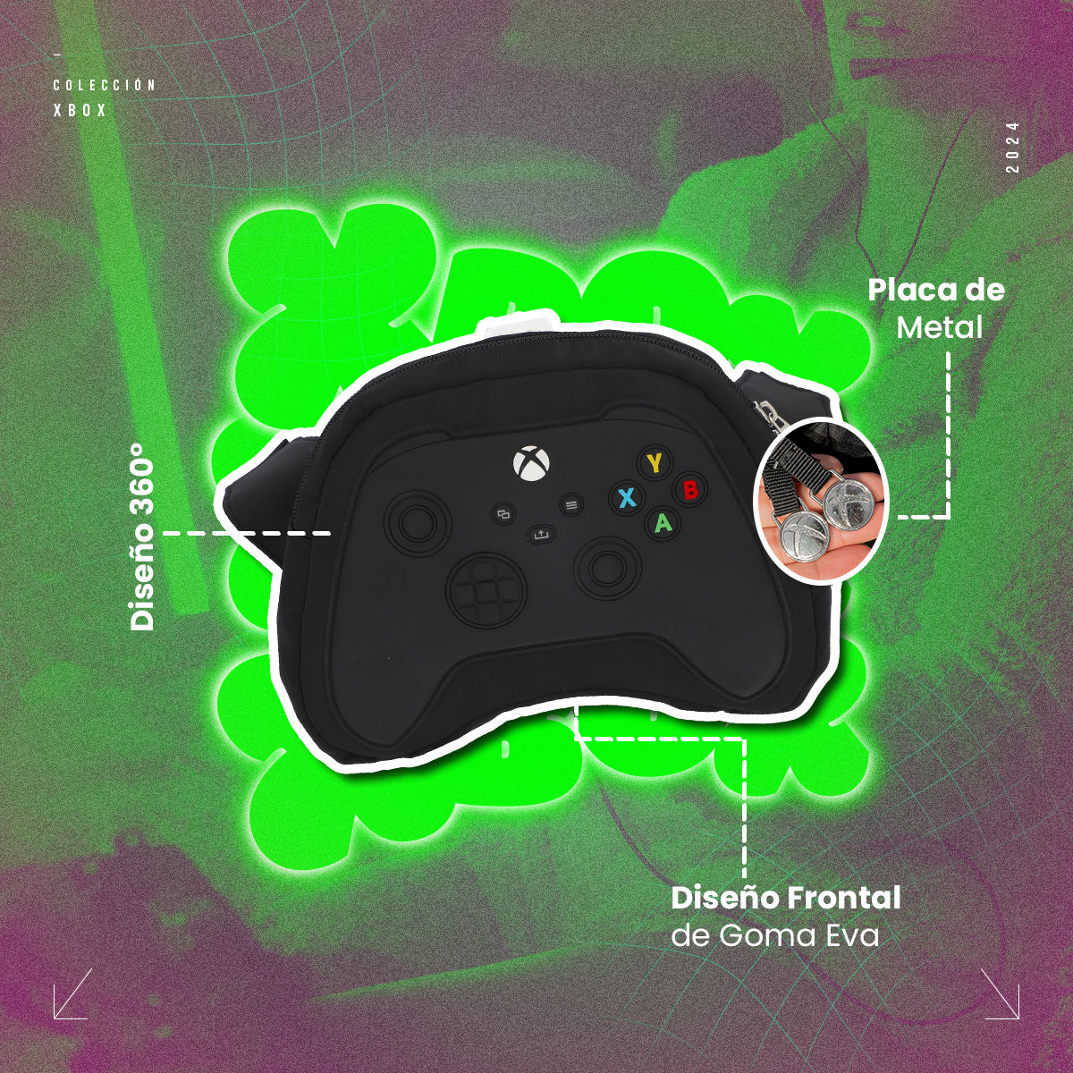 Estuchera Xbox Control Negro