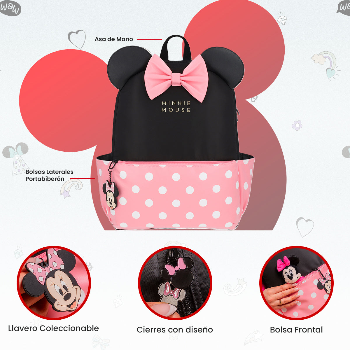 Pañalera Minnie Mouse